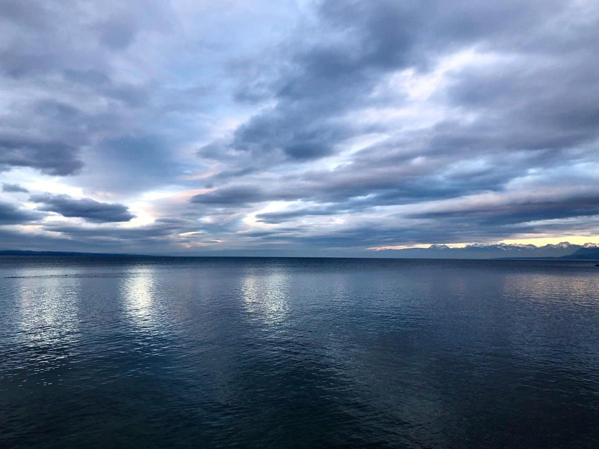 A Room With A View - Maisonnette Dans Bourg Medieval Au Bord Du Lac Leman อีวัวค์ ภายนอก รูปภาพ
